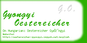 gyongyi oestereicher business card